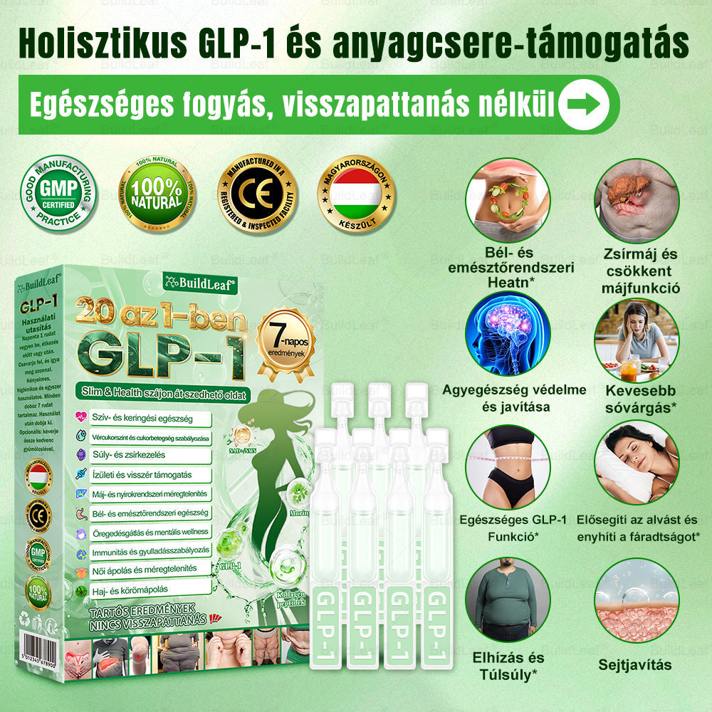 đHivatalos ĂĄruhĂĄz | BuildLeaf GLP-1 20 az 1-ben KarcsĂșsĂtĂł Ă©s egĂ©szsĂ©ges szĂĄjon ĂĄt szedhetĆ folyadĂ©k (naponta egyszer, 7 napon belĂŒl hat) â
TĂĄmogatja a testsĂșlyt Ă©s a nĆk egĂ©szsĂ©gĂ©t, miközben feszesĂti a bĆrt Ă©s fokozza a vitalitĂĄst