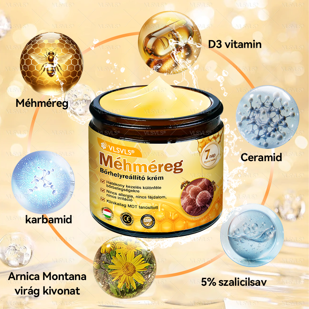 ✨✨💪VLSVLS® Méhméreg Bőrhelyreállító Krém (👨‍⚕‍CE jóváhagyott)👍✅