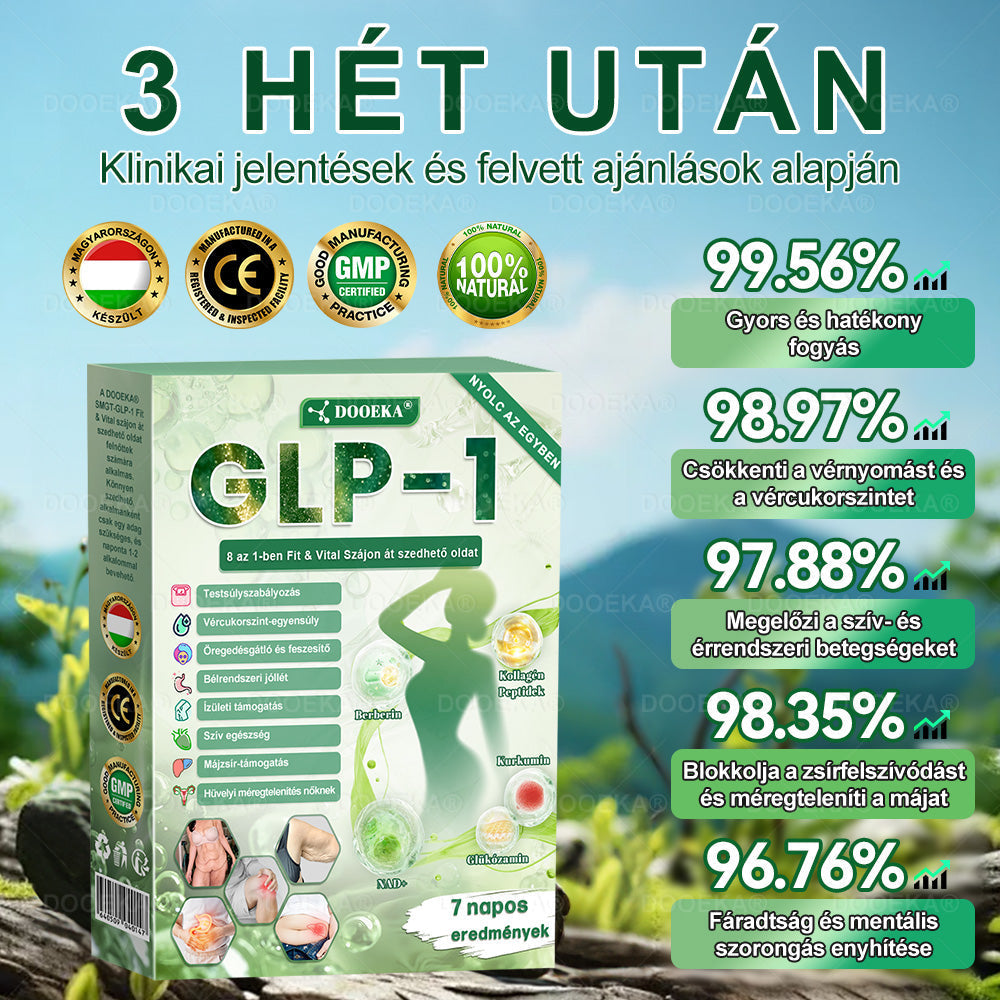 🔥  DOOEKA® GLP-1 8 az 1-ben Fit & Vital Szájon át szedhető oldat – 👨‍⚕️ Napi egyszer, 7 nap alatt látható változás / Elhízás, szív- és érrendszeri egészség, cukorbetegség, alvási apnoe, bélrendszer egészsége, ízületi problémák és még sok más esetén