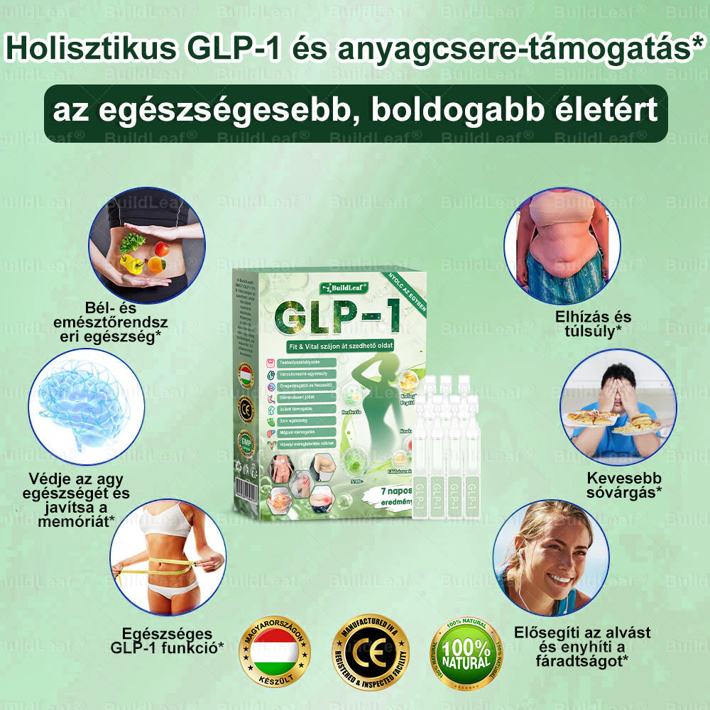 BuildLeaf®🚚 GLP-1 8-az-1-ben Fit &amp; Vital Orális Oldat (Csak napi egyszer, látható változások 7 nap alatt)  Elhízásra, szív- és érrendszeri egészségre, cukorbetegségre, alvási apnoéra, emésztőrendszeri egészségre, ízületi problémákra és még sok másra