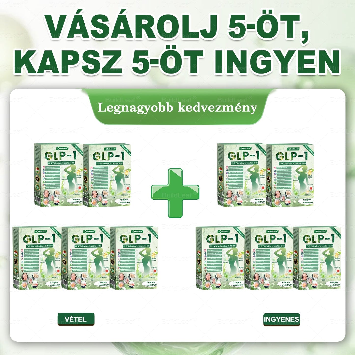 BuildLeaf®🚚 GLP-1 8-az-1-ben Fit &amp; Vital Orális Oldat (Csak napi egyszer, látható változások 7 nap alatt)  Elhízásra, szív- és érrendszeri egészségre, cukorbetegségre, alvási apnoéra, emésztőrendszeri egészségre, ízületi problémákra és még sok másra