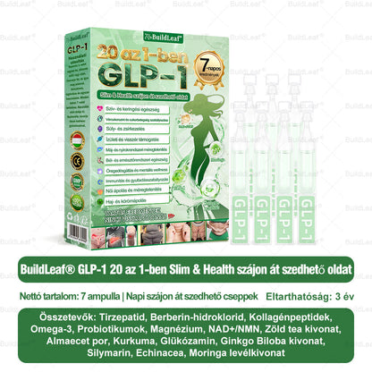🍃Hivatalos áruház | BuildLeaf GLP-1 20 az 1-ben Karcsúsító és egészséges szájon át szedhető folyadék (naponta egyszer, 7 napon belül hat) ✅ Támogatja a testsúlyt és a nők egészségét, miközben feszesíti a bőrt és fokozza a vitalitást